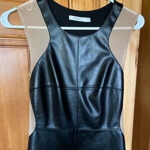 Bailey 44 Faux Leather and mesh summer top - medium